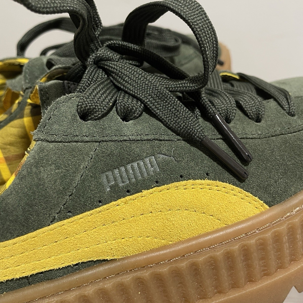 PUMA FENTY by Rihanna Cleated Creeper Suede Olive/Yellow Women's
