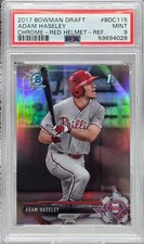 2017 Bowman Chrome REFRACTOR ~ ADAM HASELEY Rookie RC Card PSA 9 MINT. rookie card picture