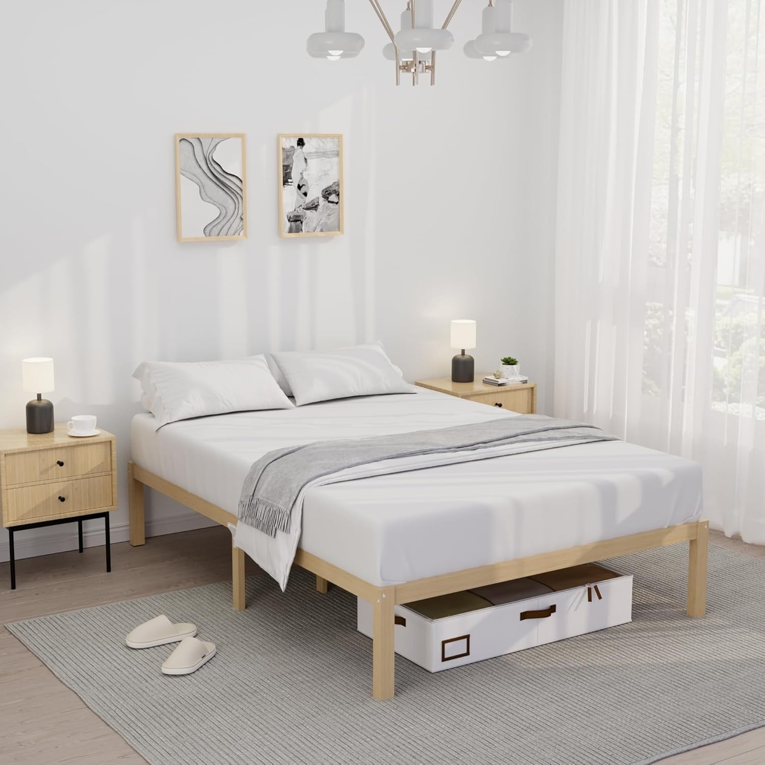 &ndash; Solid Wood Platform Bed Frame (natural, Full)