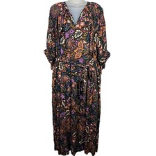 Dress Forum Dress L Floral Drop Waist Dark Romantic Boho Whimsigoth Goblincore
