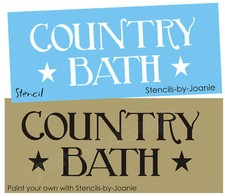 Stencil Country Bath Stars Popular Font Family Home Farmhouse DIY Craft Signs
