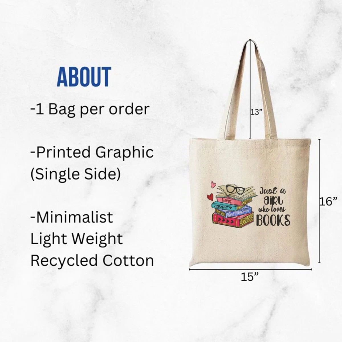 Just A Girl Who Loves Books - Personalized Tote Bag