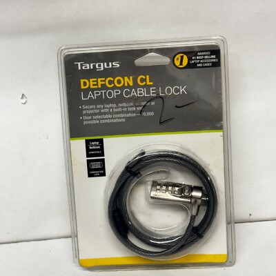 Targus DEFCON CL Laptop Cable Combination Lock PA410U1 **NEW IN PACKAGE**