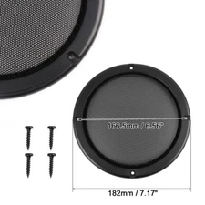 6.5" Black Car Speaker Audio Grill Cover Steel Mesh Woofer Subwoofer Protector