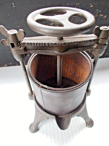 Rare Antique J. ANSTICE & CO. INC. Sensible Press Fruit & Lard Apple Cider - Picture 2 of 8