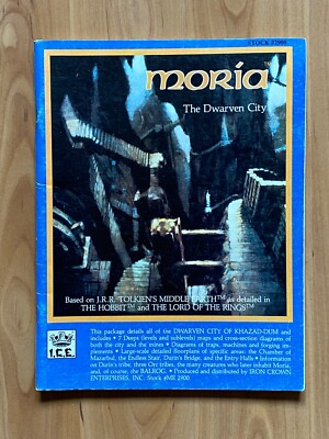 MORIA The Dwarven City Middle Earth Role Playing Module excellent condition