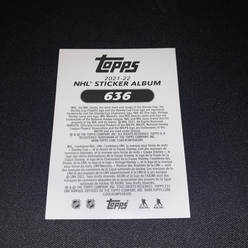 636 Miro Heiskanen Dallas Stars Topps NHL 2021 - 2022 sticker ice hockey - Imagen 2 de 2