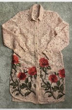 RIVER ISLAND LACE EMBROIDERED ROSE DRESS / SHIRT / TUNIC - Uk8 Summer Festivals