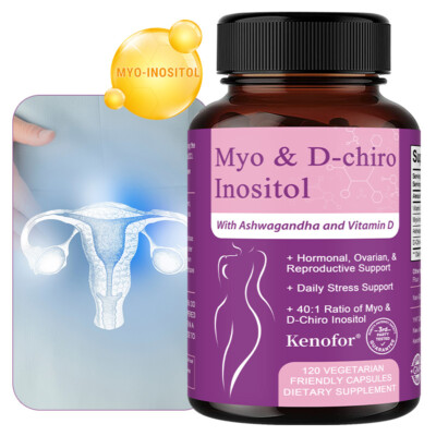 Myo & D-Chiro Inositol-Kapseln, Hormonunterstützung für Frauen,Stressbewältigung