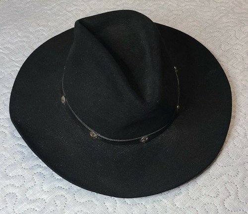 Beaver Black Felt Cowboy Hat *Used 