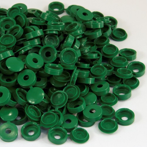 20 COLOUR SMALL PLASTIC HINGED SCREW FOLD OVER COVER CAPS 6g/8g Gauge M3.5 & M4 - Picture 44 of 81