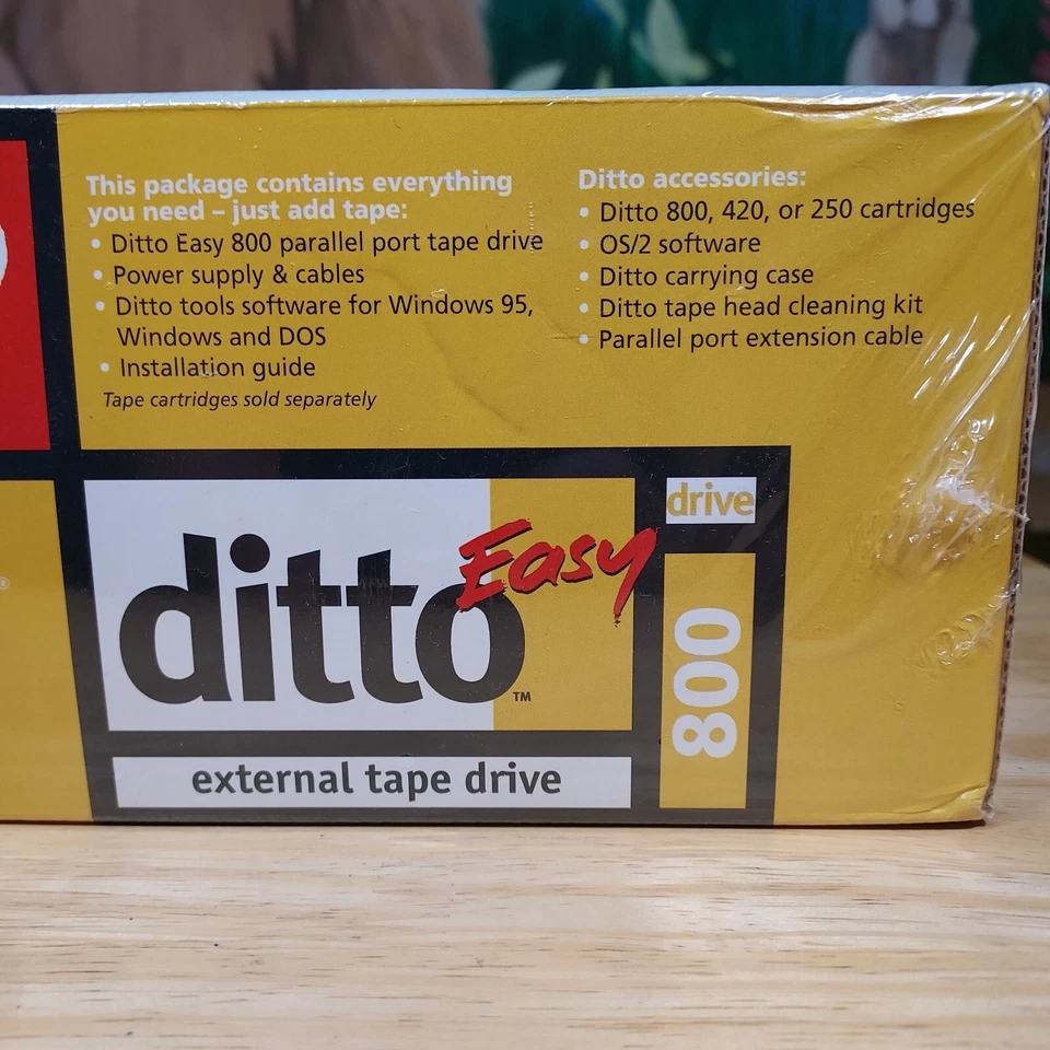 Iomega Ditto Easy 800 external tape drive sealed vintage parallel travan - Image 3 of 4