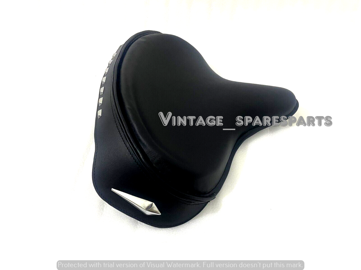 POLCE SOLO SEAT HARLEY SKRT BLACK LEATHER Knucklehead Panhead Shovel