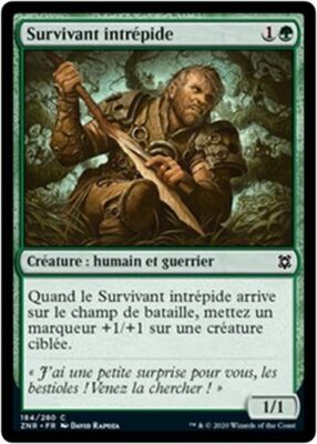 MTG Magic ZNR - [x4] Dauntless Survivor/Intrépide Survivor, French/VF