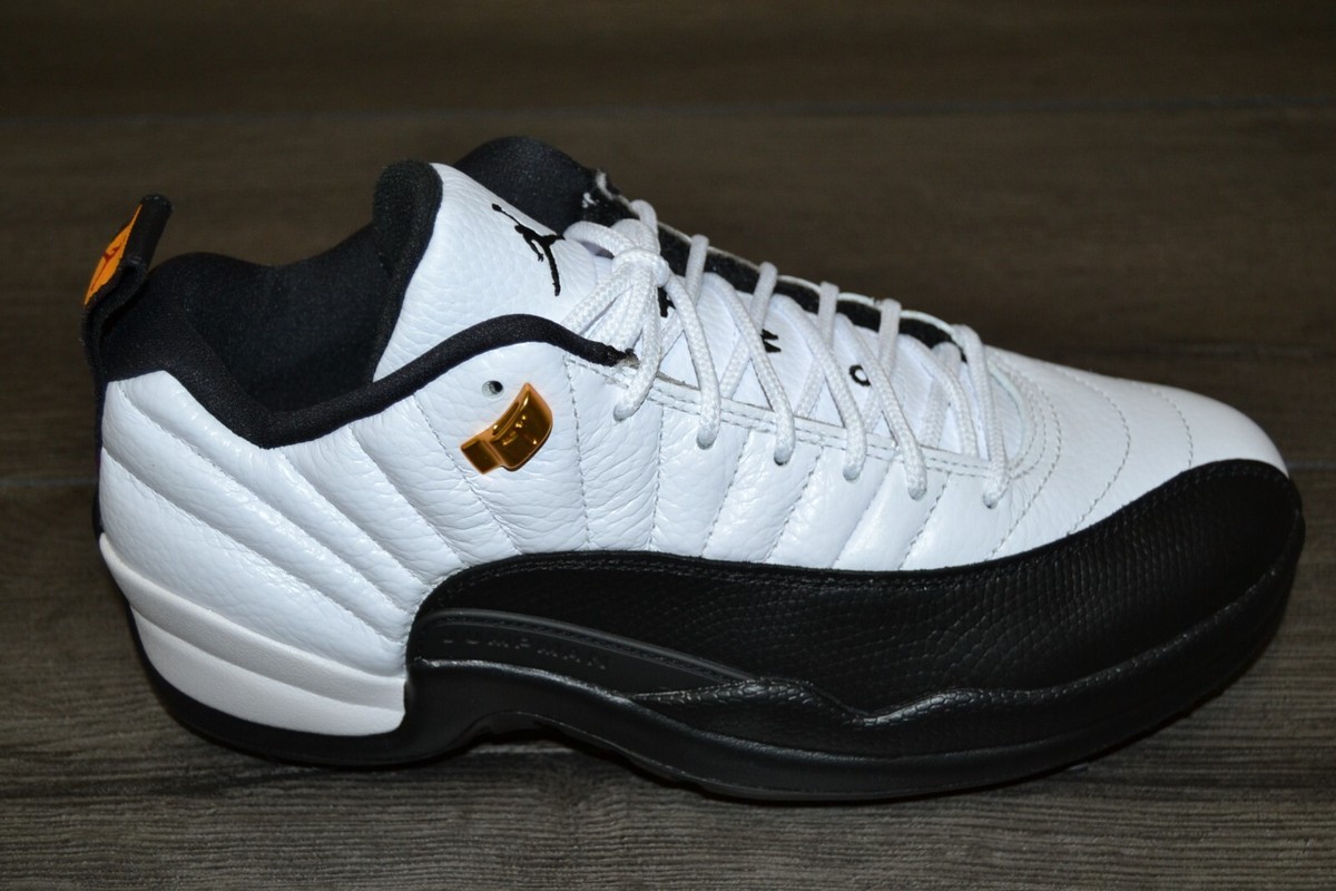 Air Jordan XII 12 Low Golf Shoes Taxi White Black DH4120 100 
