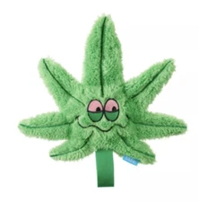 🐶NWT BarkBox April 420 Limited "Herb" Leaf Dog Toy Best Bud Crinkle SOLD OUT 🐾