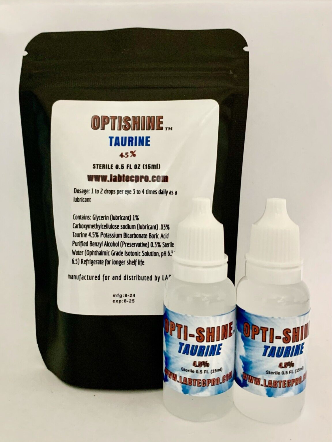 Cataract Eye Drops with 4.5% TAURINE 15ml Vial 2 PACK!