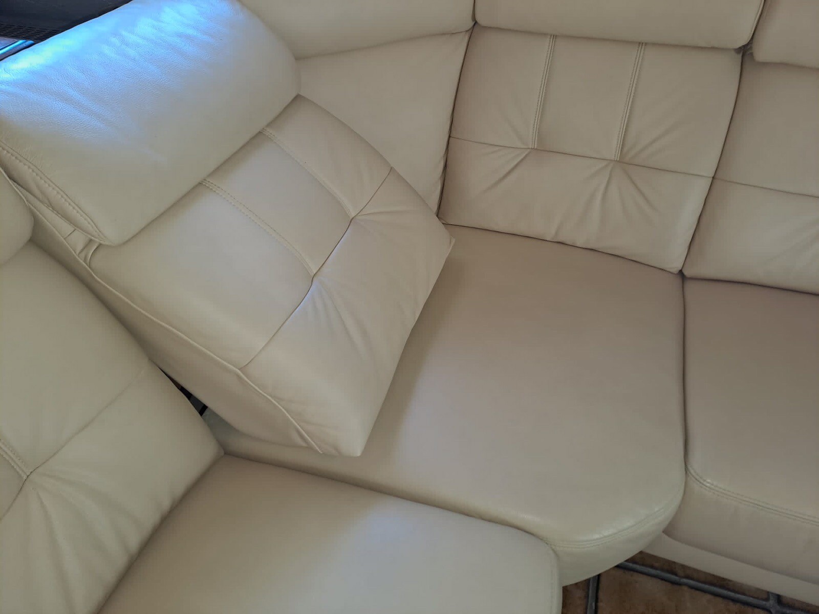 echt leder sofa gebraucht Beige Sehr Guter Zustand eBay