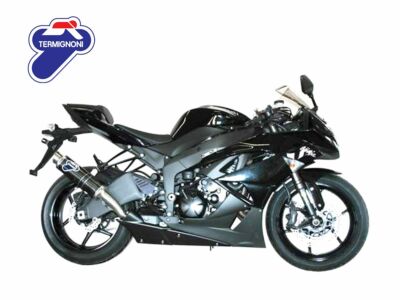 SILENCER TERMIGNONI ROUND CARBON FOR KAWASAKI ZX-6 RR 2009-11 | eBay