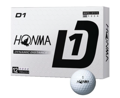 HONMA D1ボール　IGNIO Distanceボール　TW-G1 TBE HONMA Japan Golf Ball Balls D1 Dynamic Distance 2024 White 1dozen