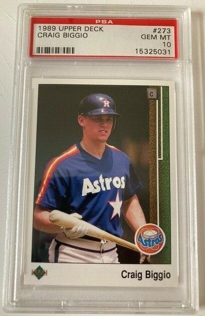 1989 Upper Deck #273 Craig Biggio Rookie PSA 10
