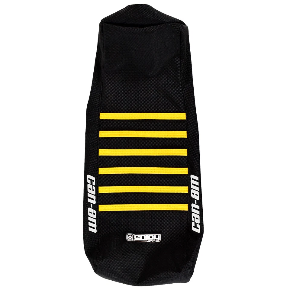 Cubierta de asiento con pinza Can Am Renegade 500 800 2007-2011 GEN 1 NEGRA - Costilla amarilla #260 Foto 4 de 4