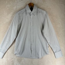 Hugo Boss Fitted Men's Size M Pinstripe Long Sleeve Dress Casual Shirt