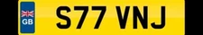 STEVEN PRIVATE NUMBER PLATE S77 VNJ CAR REGISTRATION STEVE STEVEN J FEES PAID