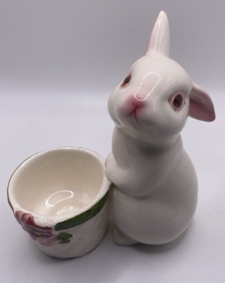 Vintage AVON Signed Rabbit Bunny Egg/Votive ceramic Holder 1980 | eBay