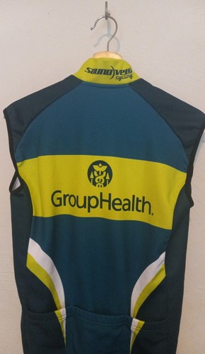 Capo Men’s Cycling Vest Full Zip Team Group Health Green Yellow Size Medium - Picture 7 of 10