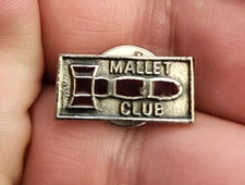 Vintage MALLET CLUB 3/4" Metal Pinback