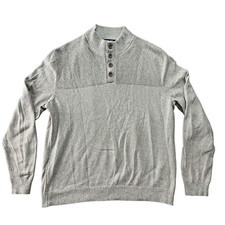 Club Room Mens Sweater Pullover XL Cream/Tan Mock Neck