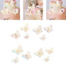 3x Butterfly Cake Toppers Cupcake Toppers Wedding Birthday Party Baby Shower