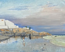 Impressionist Karl Adser Puerto Of Carmen Lanzarote Coastal Scenery With Person