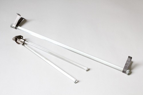 antique glass towel rack swing arm holder | deco bath vtg victorian bathroom - Picture 5 of 17