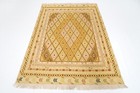 5 x 7 ft Tribal Area Carpet Beige Kilim Afghan Hand Knotted Wool Living Room Rug