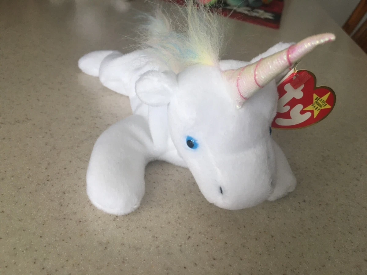 Ty Beanie Babies Mystic the Unicorn 93 94 tag errors Rare Rainbow