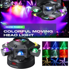 150W LED Moving Head Stage Wash Light DMX RGBW Party Laser DJ Disco KTV Bar Lamp