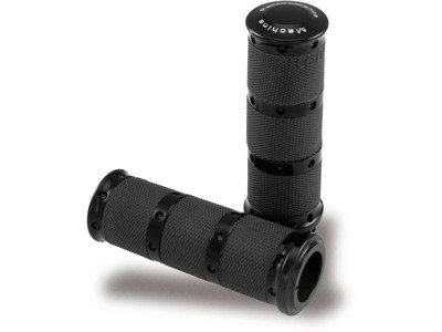 PERFORMANCE MACHINE XLS Grip Set Dual Cable, Black für Harley Dyna