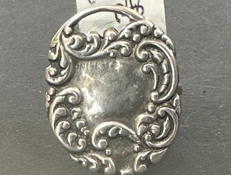 VINTAGE .925 silver engravable repousse luggage t… - image 2