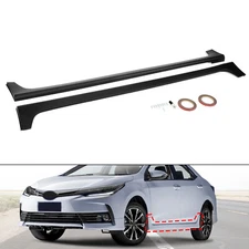 Pair Matte Black Side Skirts MOD Style For Toyota Corolla 4-Dr Sedan 2014-2019