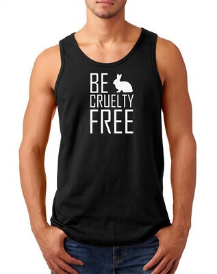 Men's Tank Top Be Cruelty-Free Shirt Stop Abuse Vegan Animal Rights Activist Tee