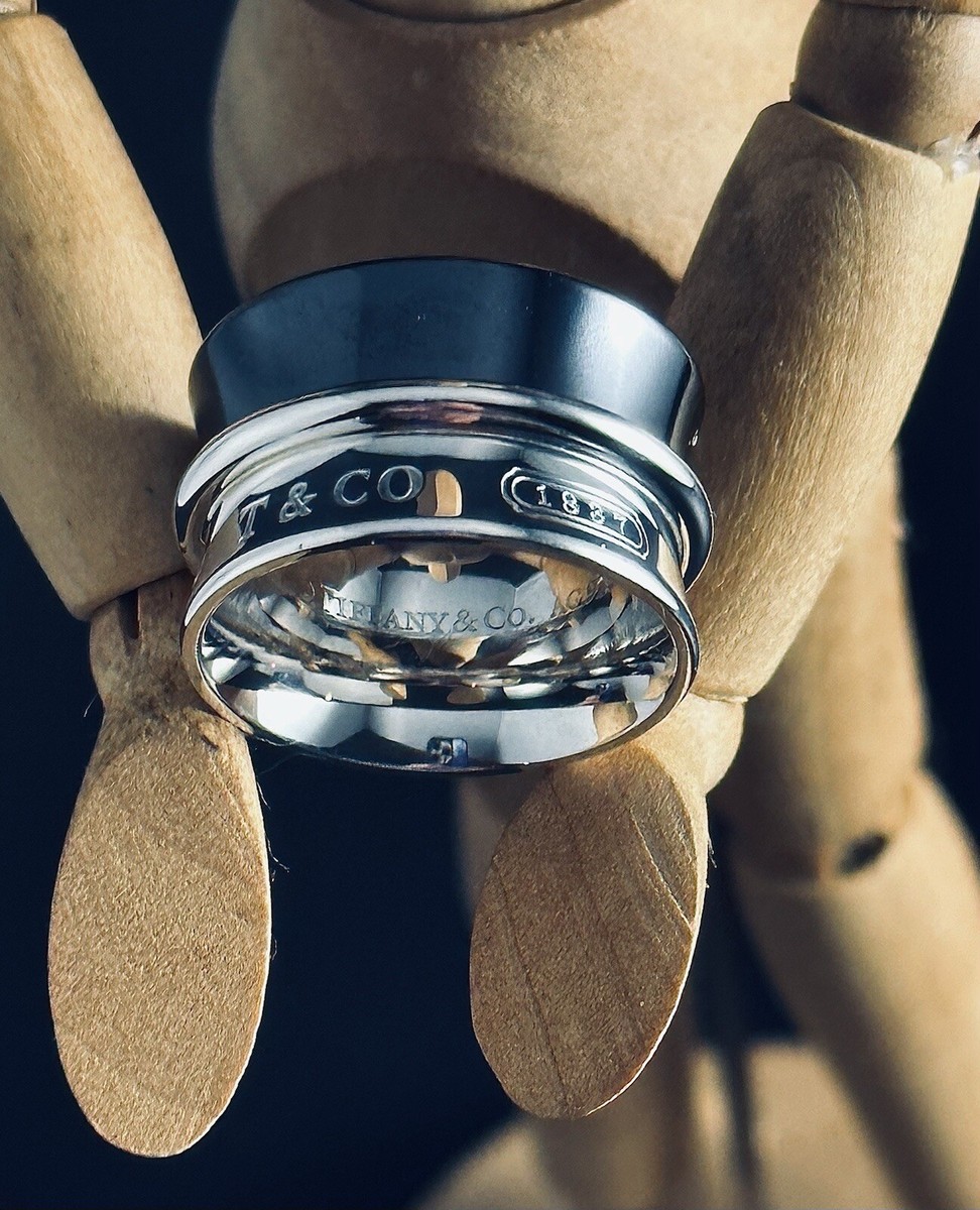 Tiffany & Co 1837 Wide Band Titanium & Sterling Silver Tiffany & Co 1837 Wide Band Titanium & Sterling Silver