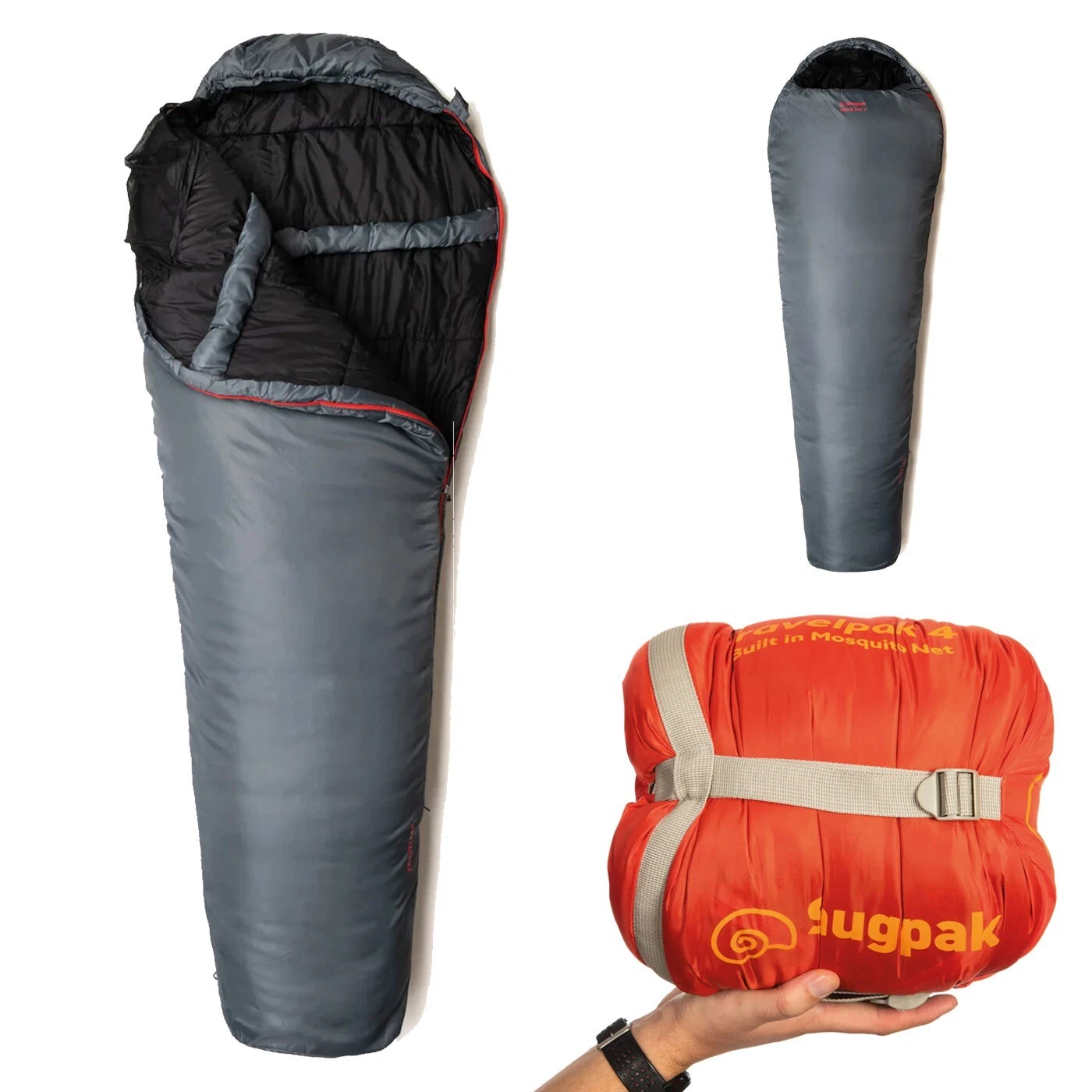Snugpak Travelpak 4 Sleeping Bag WGTE -7°C Mummy with Mosquito Net 4 Season
Opens in a new window or
