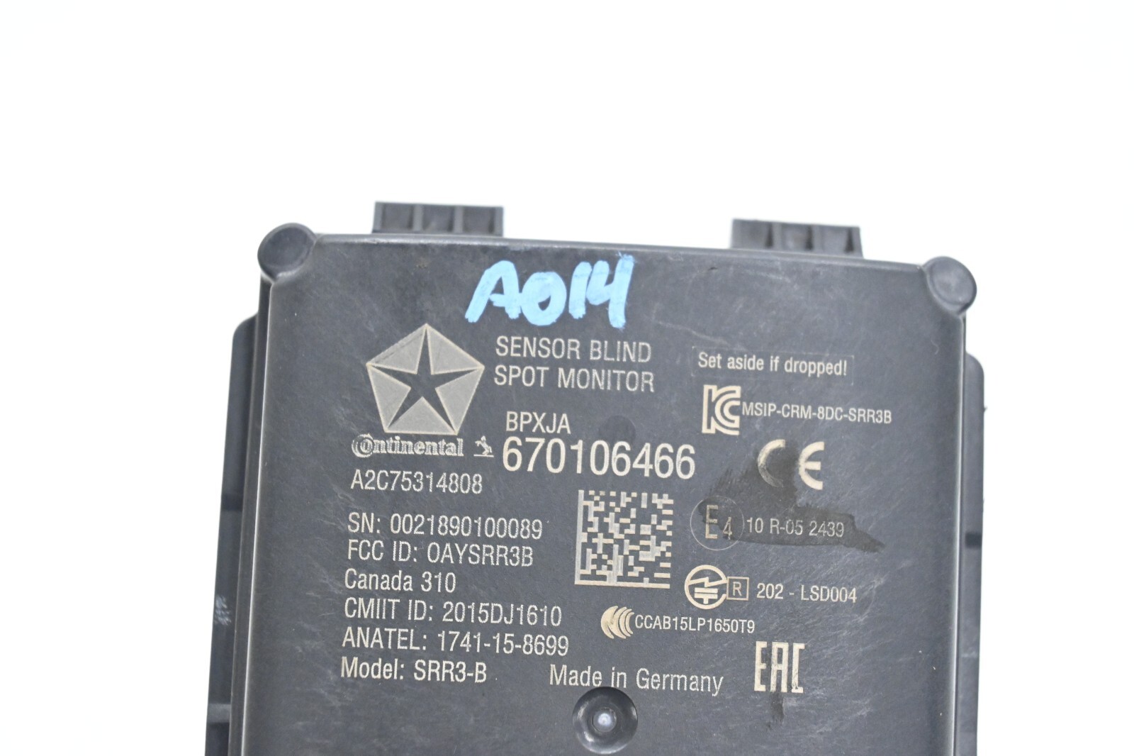 ⭐ 17-21 Maserati Ghibli Levante Rear Blind Spot Monitor Control Module Unit Oem