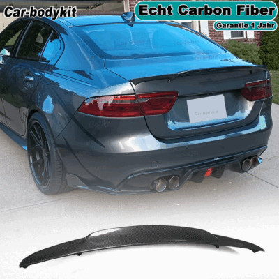 Carbon Heckspoiler Spoiler Abrisskante Lippe Heckansatz für Jaguar XE XEL 15-18