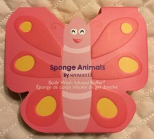 Spongelle ANIMALS: BUTTERFLY Buffer Infused Sponge Child 2.5oz Sealed NEW