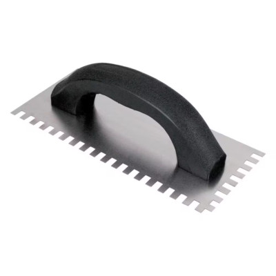 1/4 In. X 3/8 In. X 1/4 In. SQ Notched Economy Flooring Trowel, Tiling Hand Tool