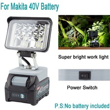 Portable LED Work Light For Makita 40V Lithium Batteries Powered For Outdoor Use