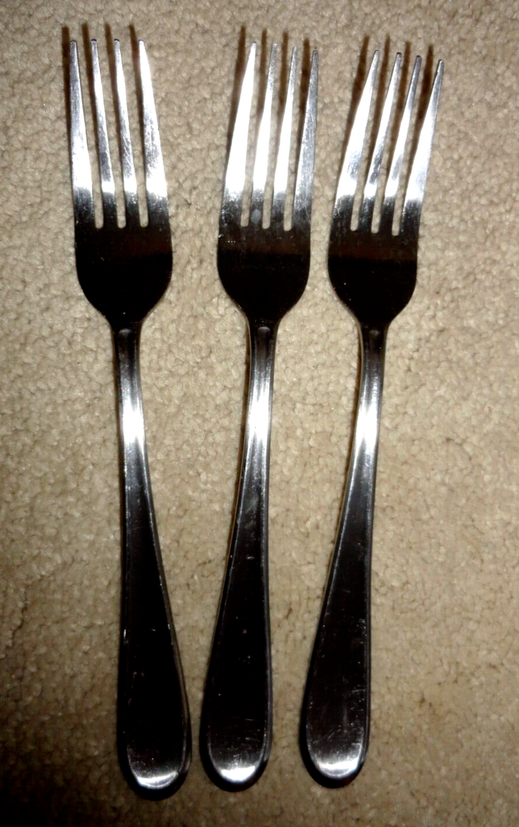 小物 SILVER SMITH FIN Vintage Hampton Silversmith stainless Forks x3 - China 196